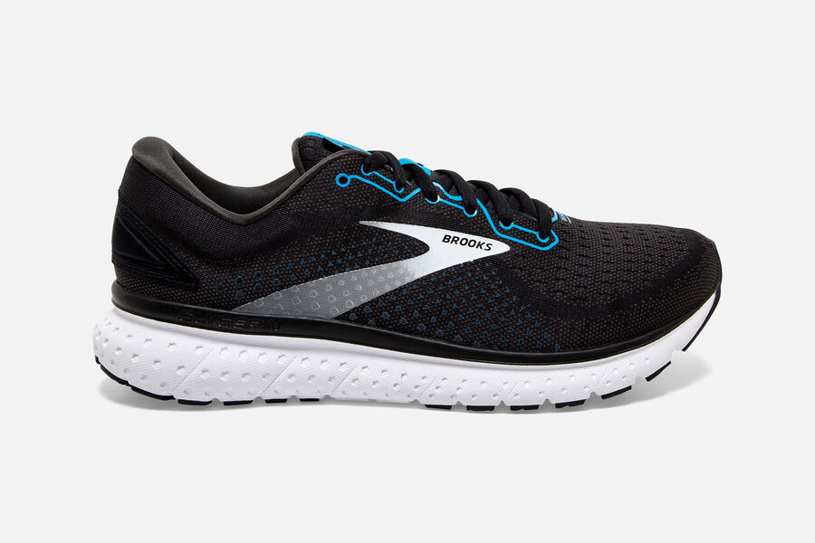 Brooks Glycerin 18 Mens Australia - Road Running Shoes - Black/Blue/White (032-QPGRM)